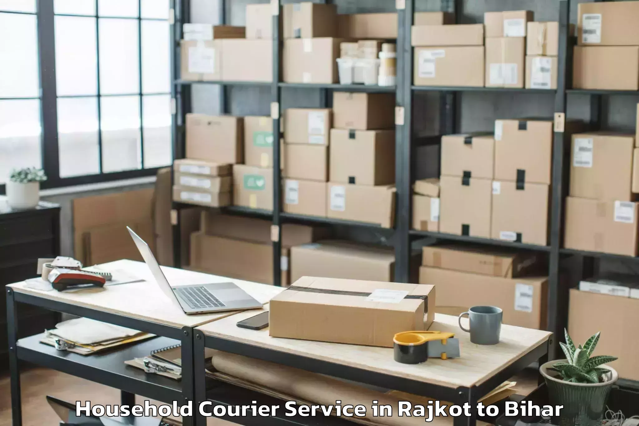 Easy Rajkot to Dumaria Household Courier Booking